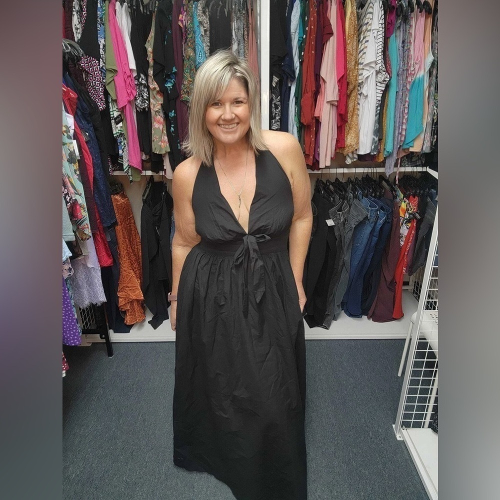 Venus Black Halter Dress - Size 10